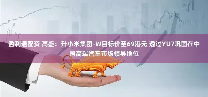 盈利通配资 高盛：升小米集团-W目标价至69港元 透过YU7巩固在中国高端汽车市场领导地位