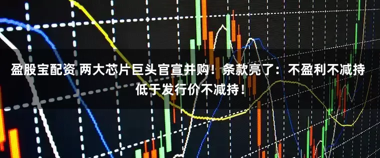 盈股宝配资 两大芯片巨头官宣并购!条款亮了:不盈利不减持 低于发行价不减持!